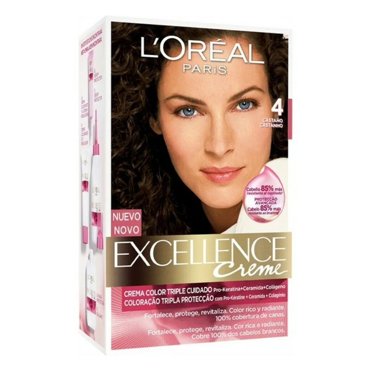 Tintura Permanente Excellence L'Oreal Make Up Castano Nº 4