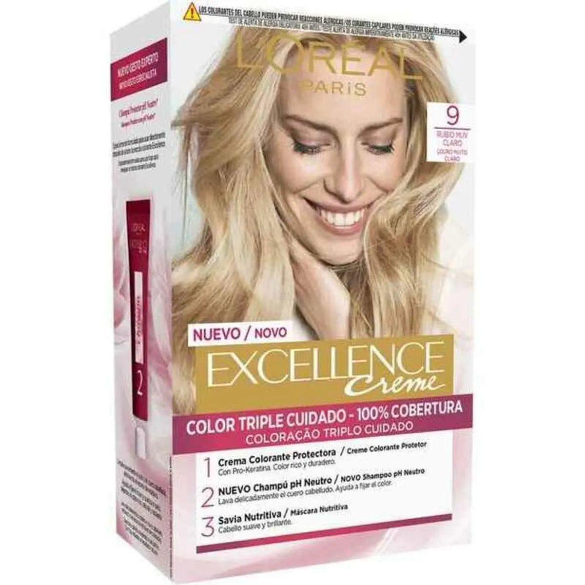 Tintura Permanente Excellence L'Oreal Make Up Biondo Chiaro Nº 9