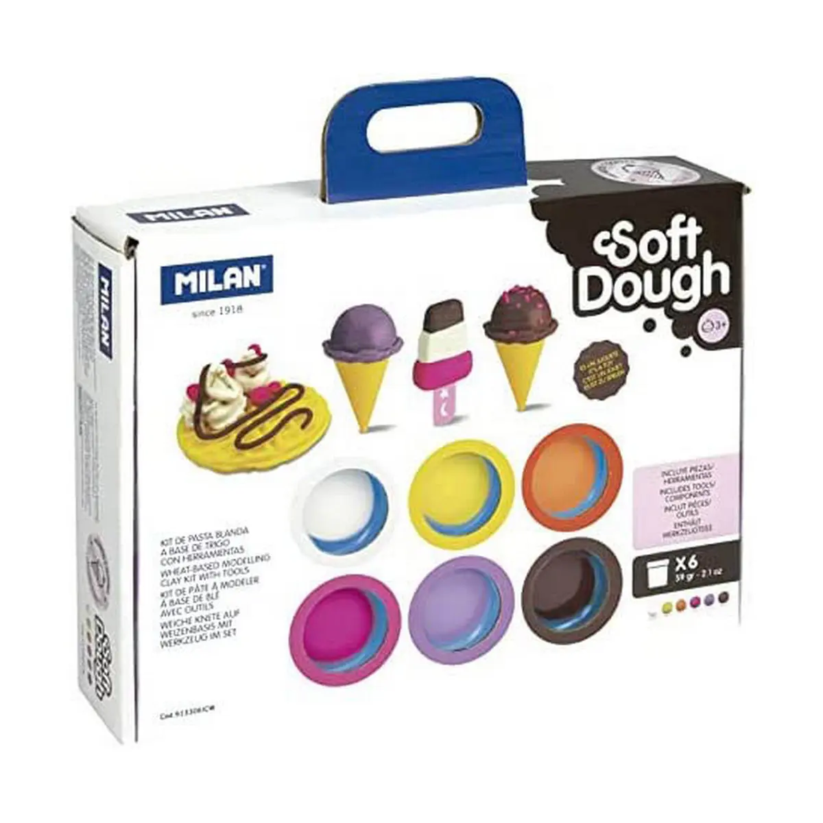 Set di Plastilina Milan Helados y Gofres (6 Pezzi) (1 Unità)