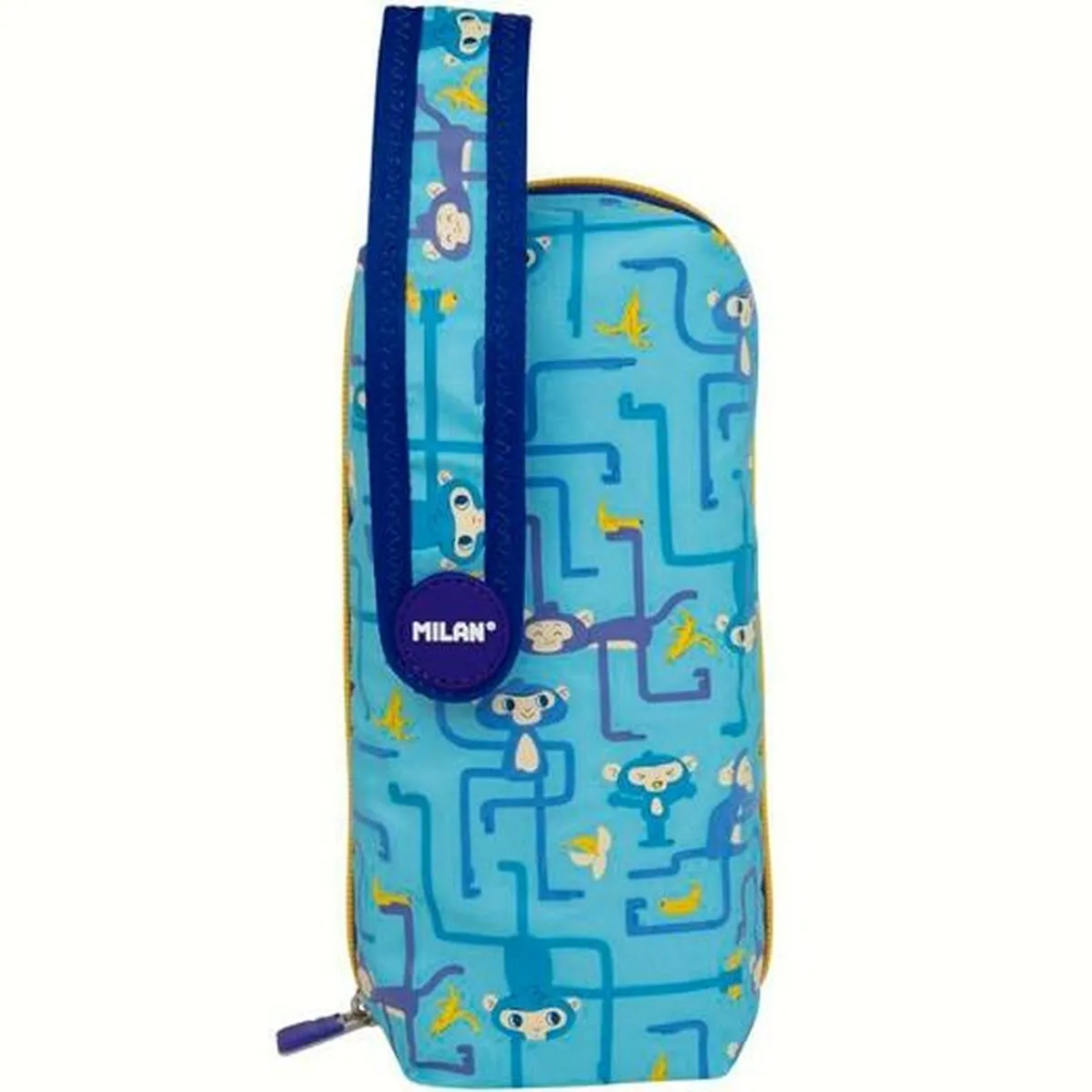 Astuccio Milan Tangled Monkeys 32 Pezzi Azzurro 22,5 x 11,5 x 11 cm