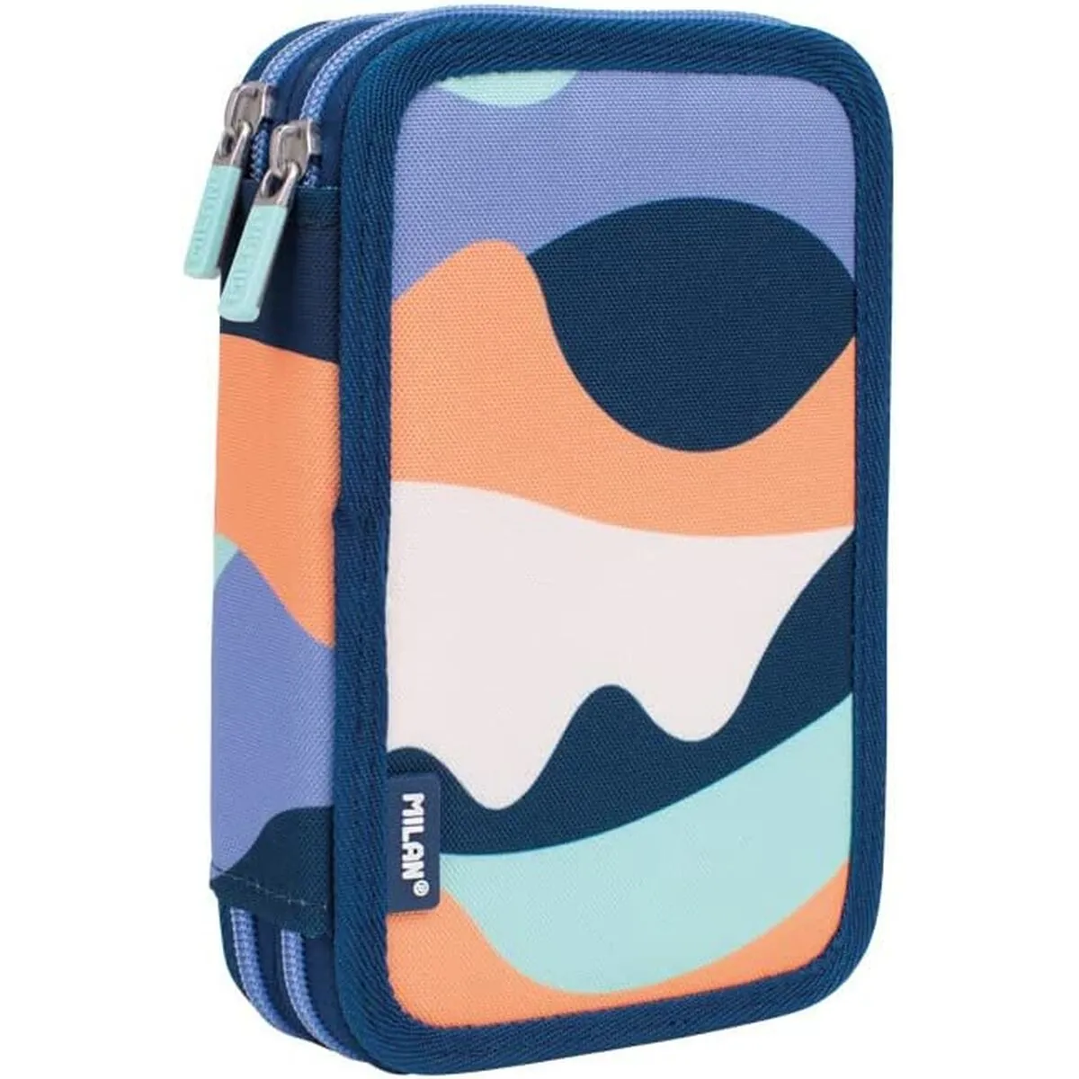 Astuccio Doppio Milan The Fun Azzurro 19,5 x 13 x 5 cm