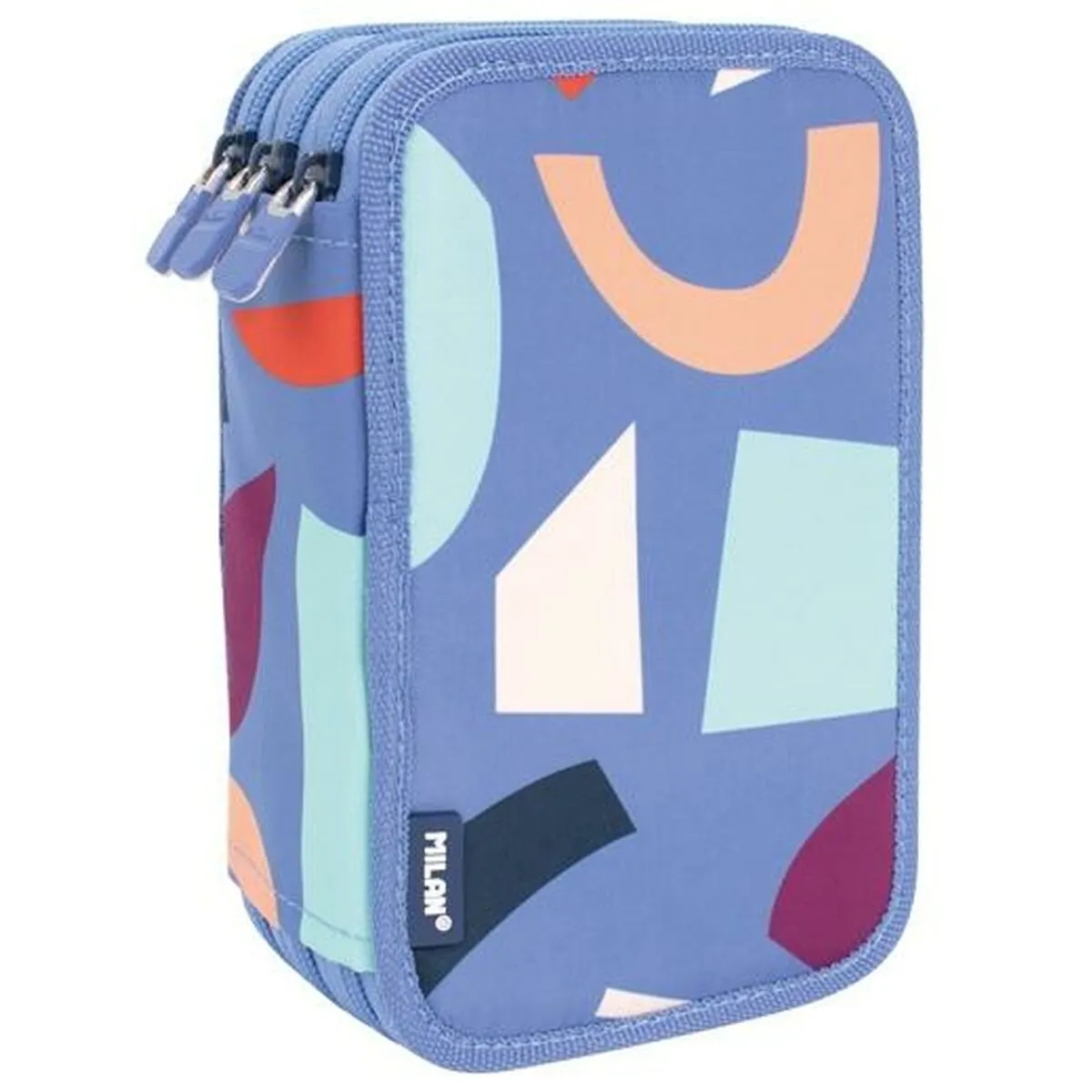 Plumier Triplo Milan Animals Azzurro 19,5 x 13 x 7,5 cm