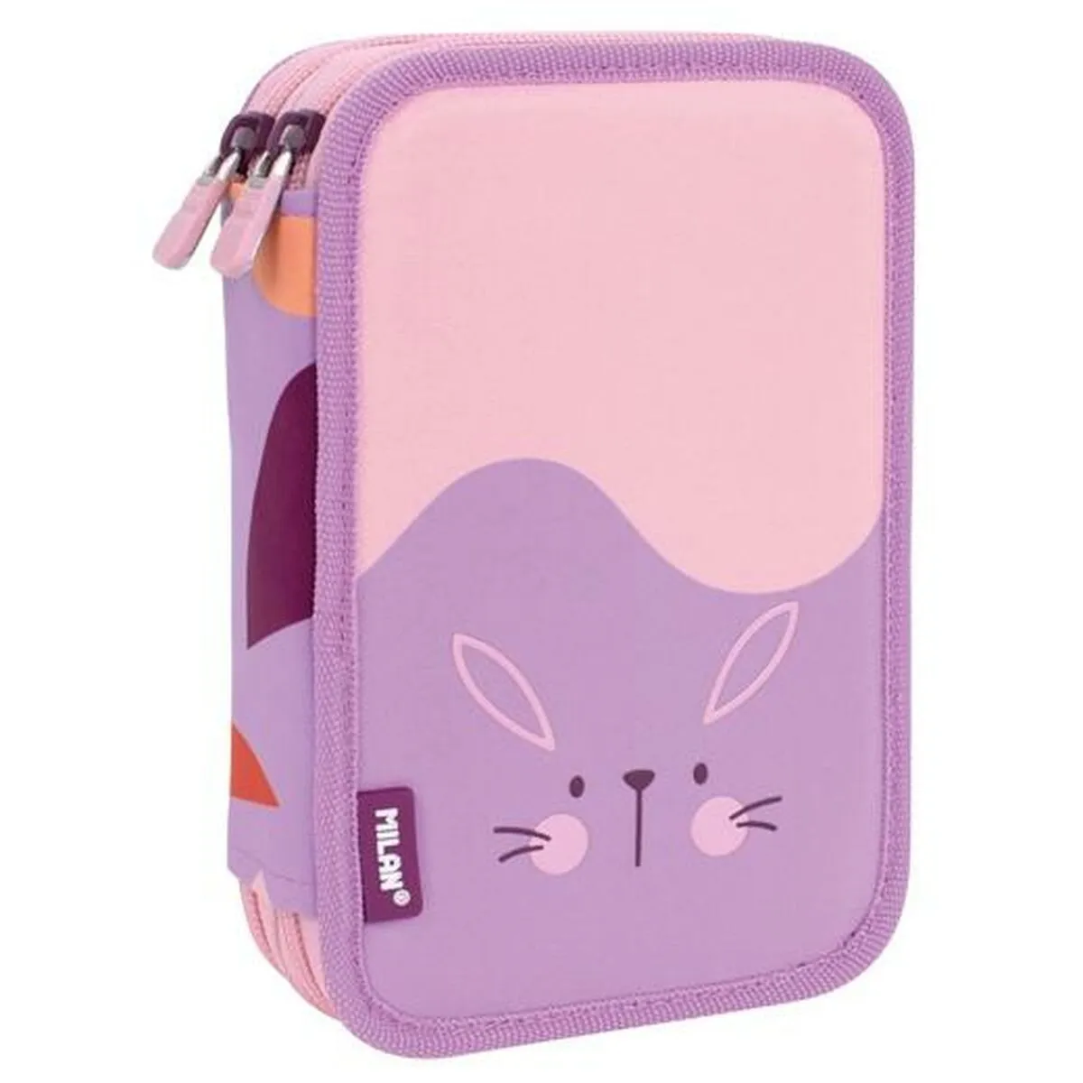 Astuccio Doppio Milan Animals Violetta 19,5 x 13 x 5 cm