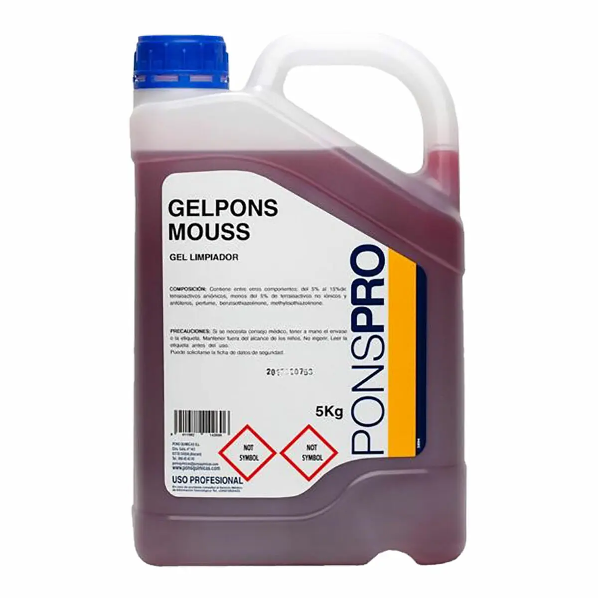 Sapone per le Mani Ponspro Gelpons Mouss Rosa 5 L