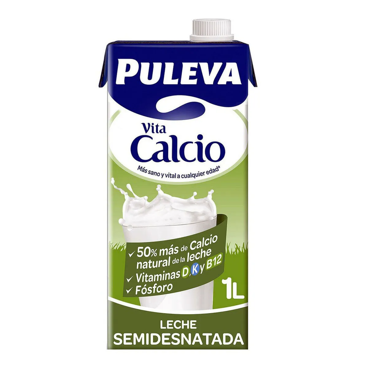 Latte parzialmente scremato Puleva Calcio (1 L)