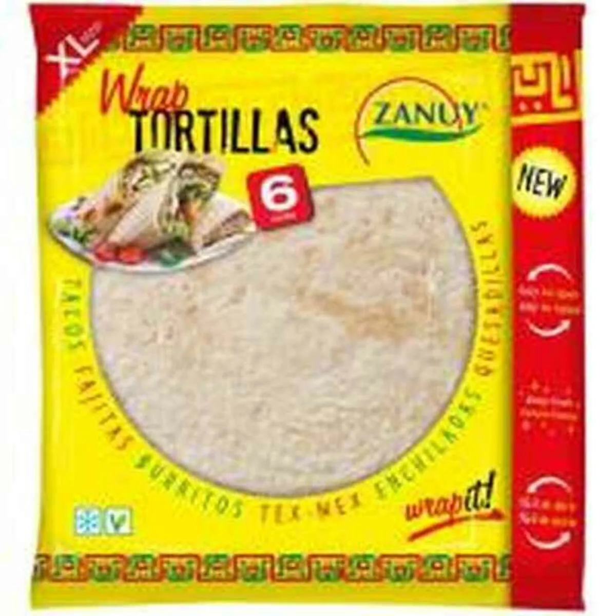 Tortillas di grano XL Zanuy (Mare) (375 g)