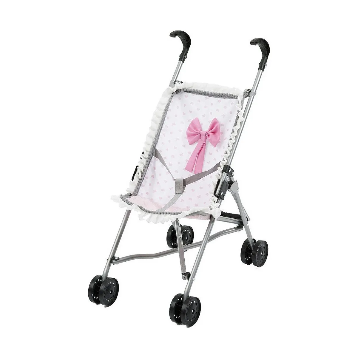 Seggiolina per Bambole Reig Rosa Ombrelli Bianco Pois