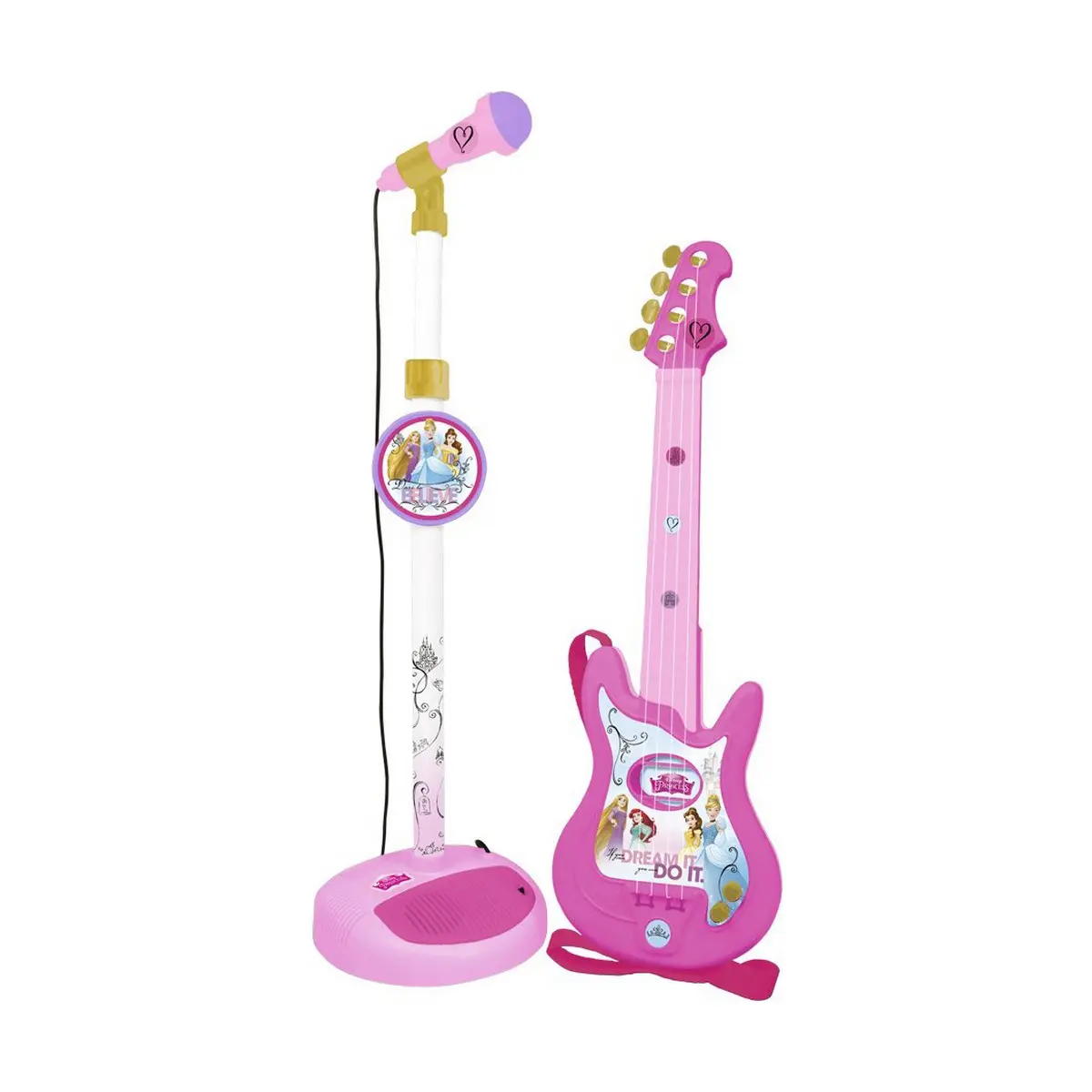 Chitarra da Bambino Disney Princess Microfono Rosa Principesse Disney