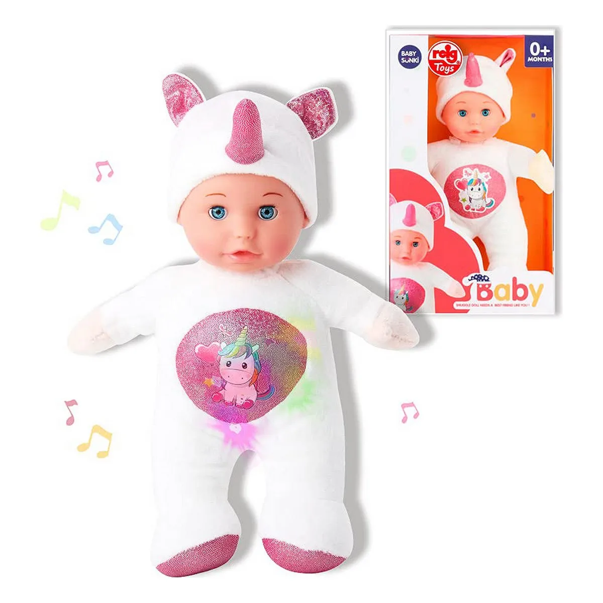 Bambola Reig Unicorno Peluche Bianco 30 cm (30 cm)