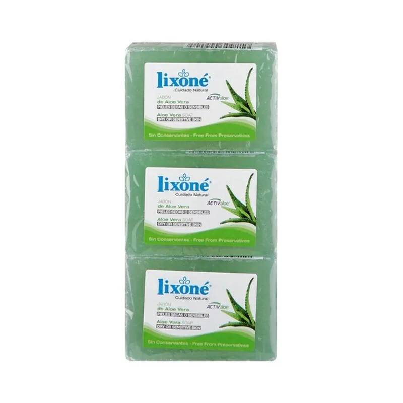 Saponetta alla Glicerina Naturale Aloe Vera Lixoné 53/3 (3 uds) (125 g)