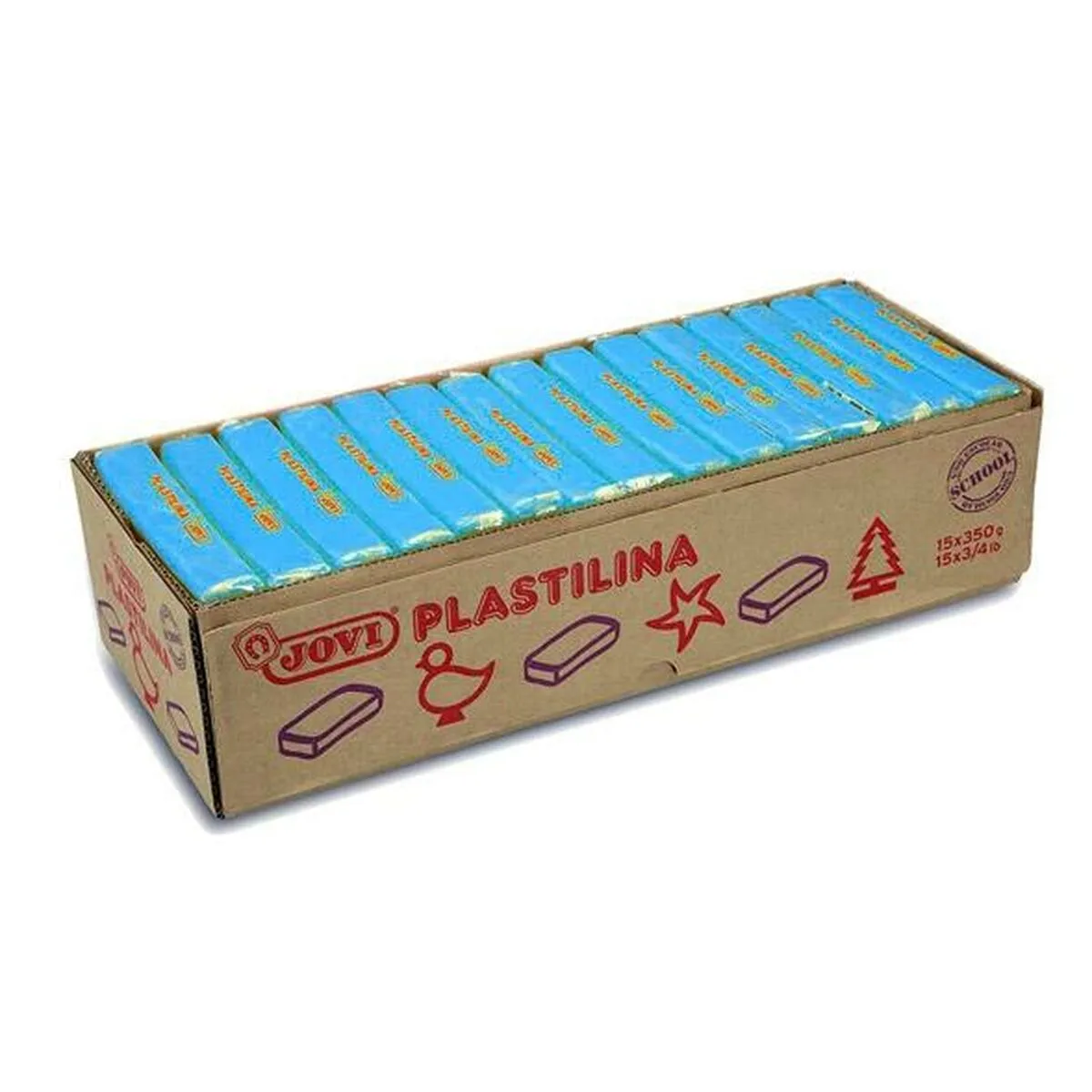 Plastilina Jovi Azzurro (15 Pezzi)