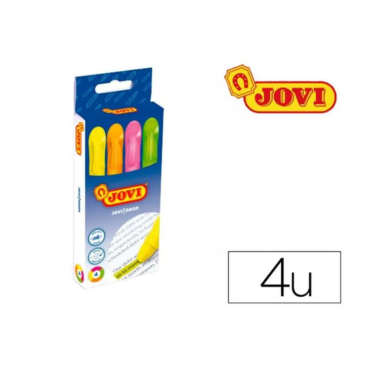 Set di Evidenziatori Jovi 1810 Multicolore (4 Unità)