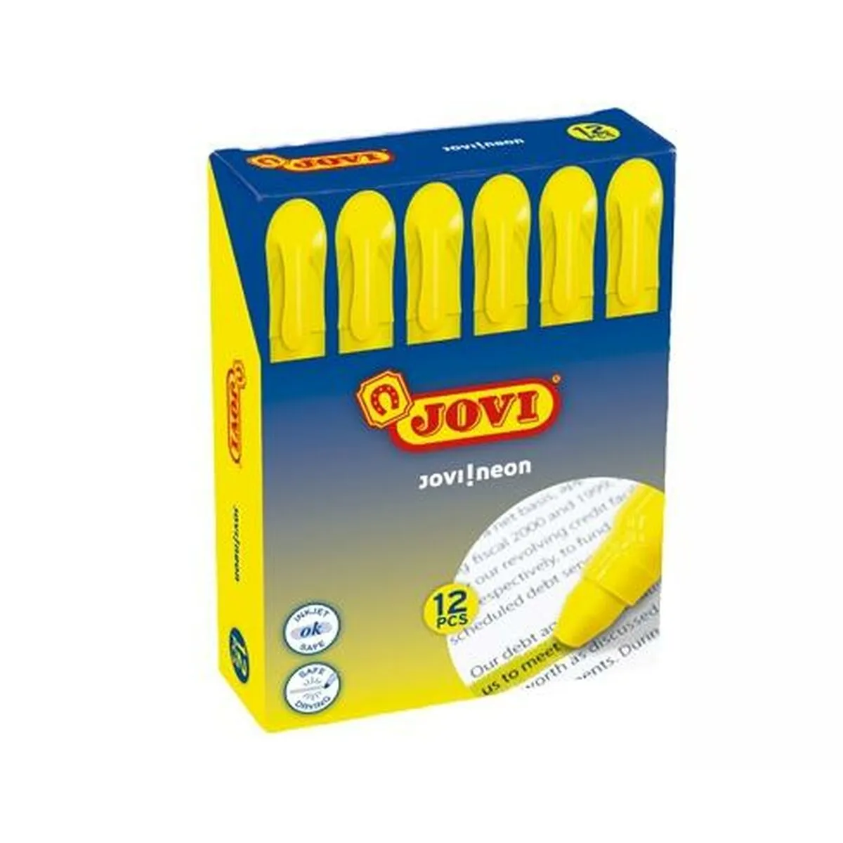 Evidenziatore Jovi Jovi!neon Giallo 12 Pezzi