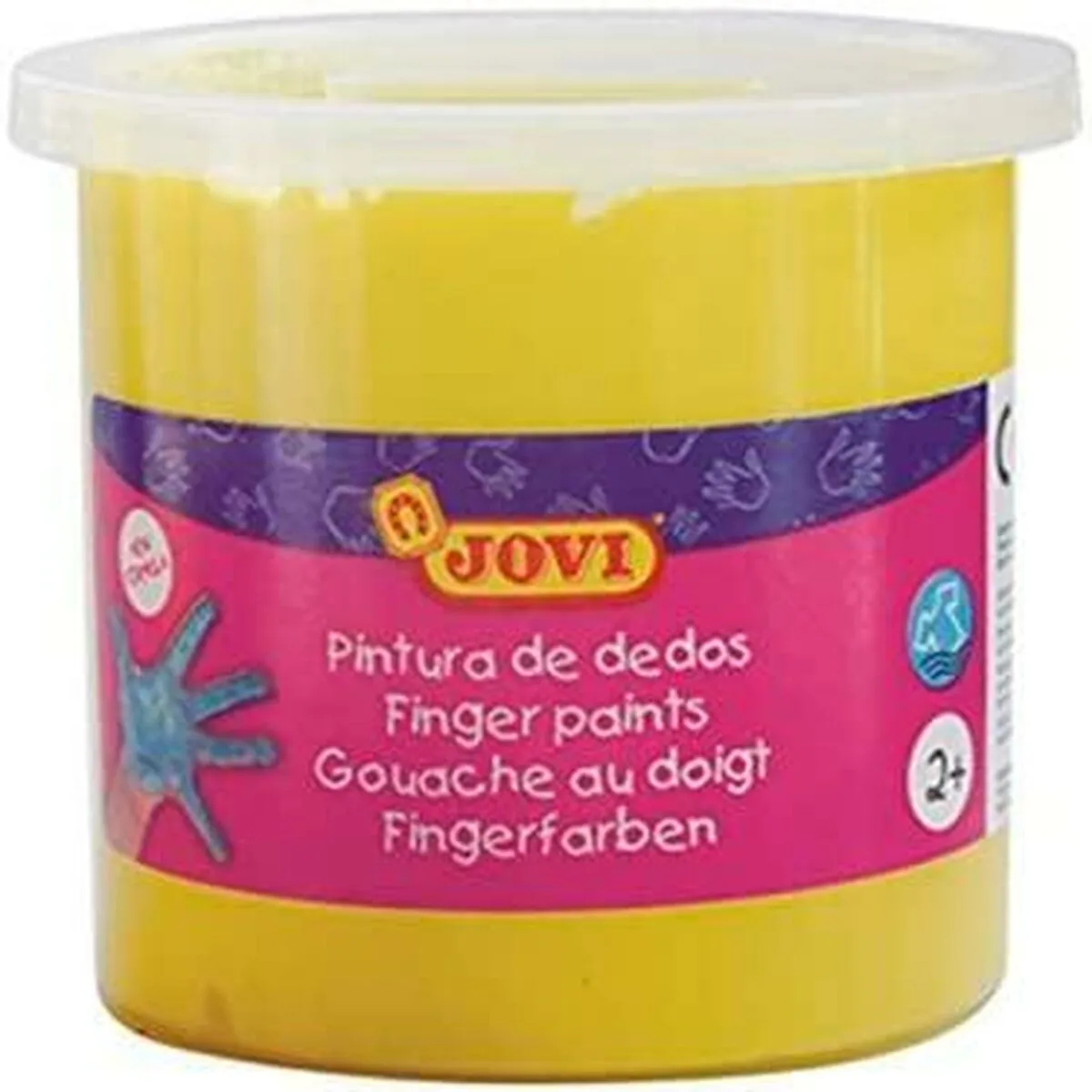 Pittura da usare con le Dita Jovi Confezione 5 Pezzi Giallo 125 ml