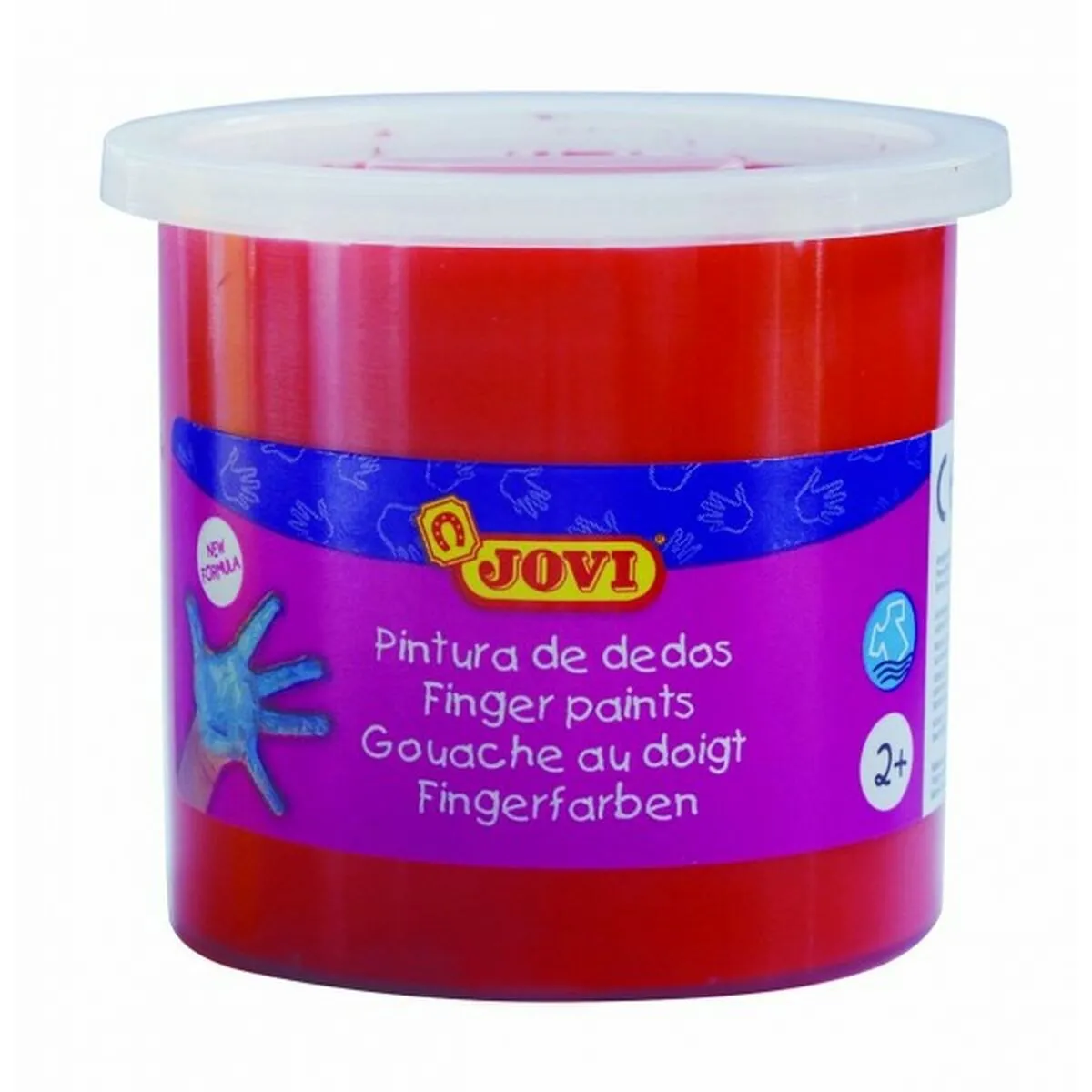 Pittura da usare con le Dita Jovi 5 Unità Rosso 5 Pezzi 125 ml