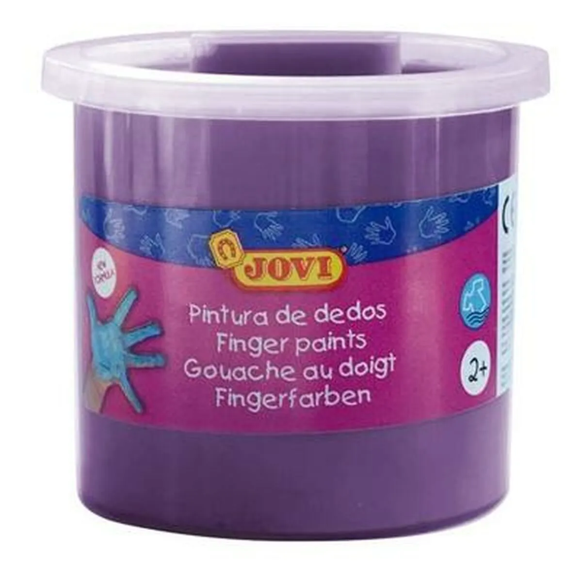 Pittura da usare con le Dita Jovi Confezione 5 Pezzi Pittura da usare con le Dita Violetta 125 ml