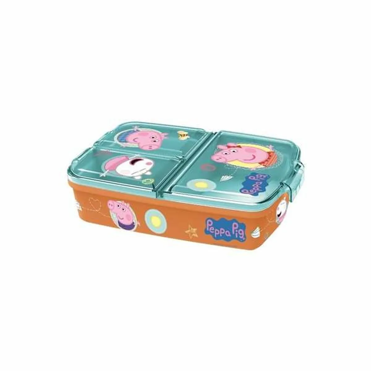 Contenitore a Scomparti Peppa Pig    19,5 x 16,5 x 6,7 cm polipropilene