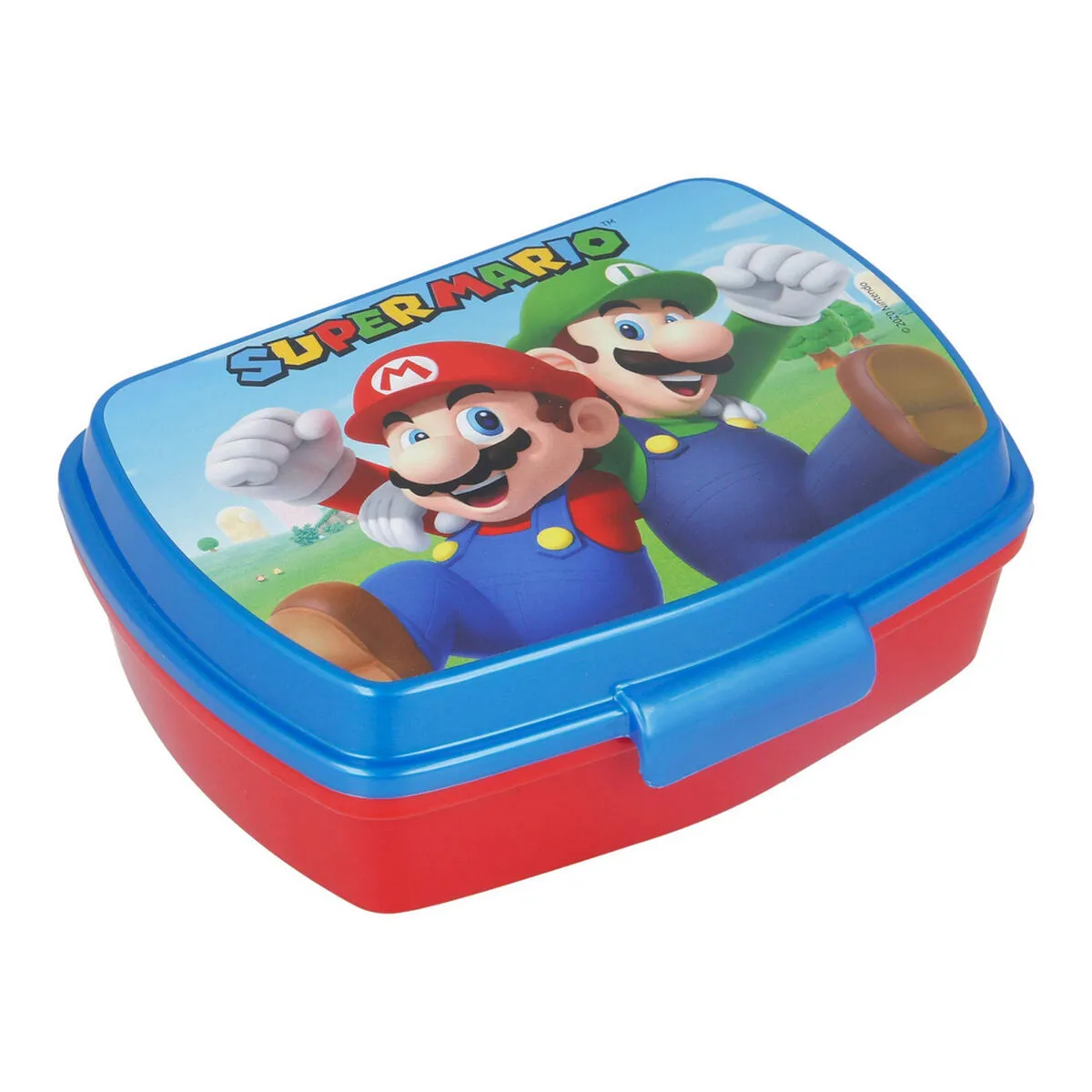 Contenitore per Sandwich Super Mario Plastica Rosso Azzurro (17 x 5.6 x 13.3 cm)