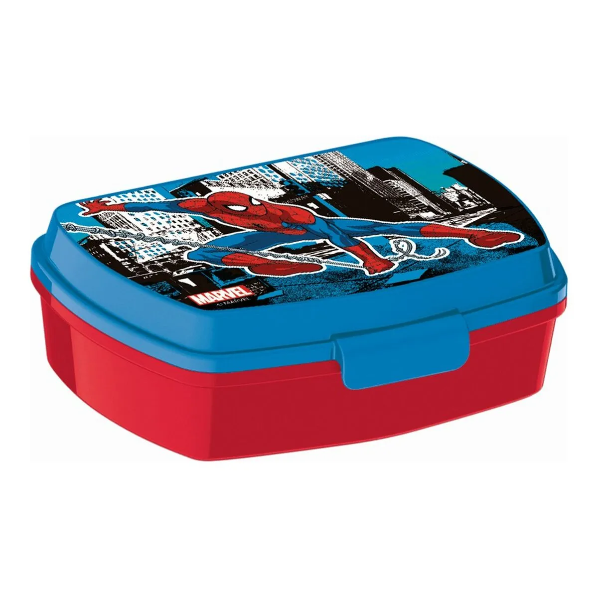 Contenitore per Sandwich Spider-Man Great power Azzurro Rosso 17 x 5.6 x 13.3 cm