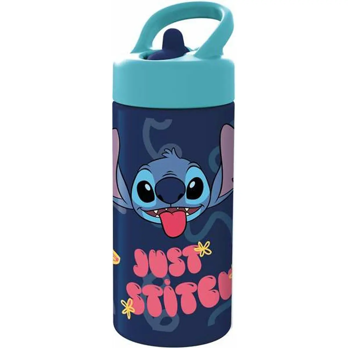 Bottiglia Stitch Sweet Azzurro Lilla PVC 410 ml Per bambini