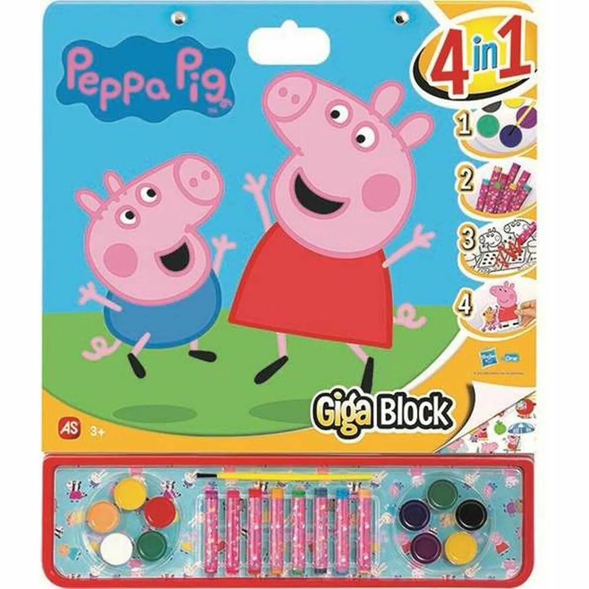 Blocco con Disegni da Colorare Peppa Pig Giga Block 4 in 1 35 x 41 cm