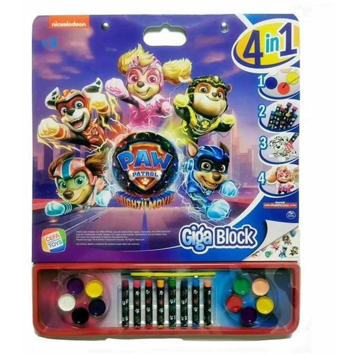 Disegni da dipingere The Paw Patrol Giga Block  Album di Figurine 4 in 1