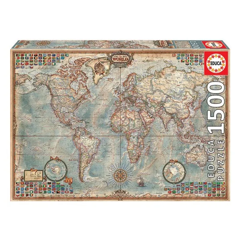 Puzzle Educa The World, Political map 16005 1500 Pezzi