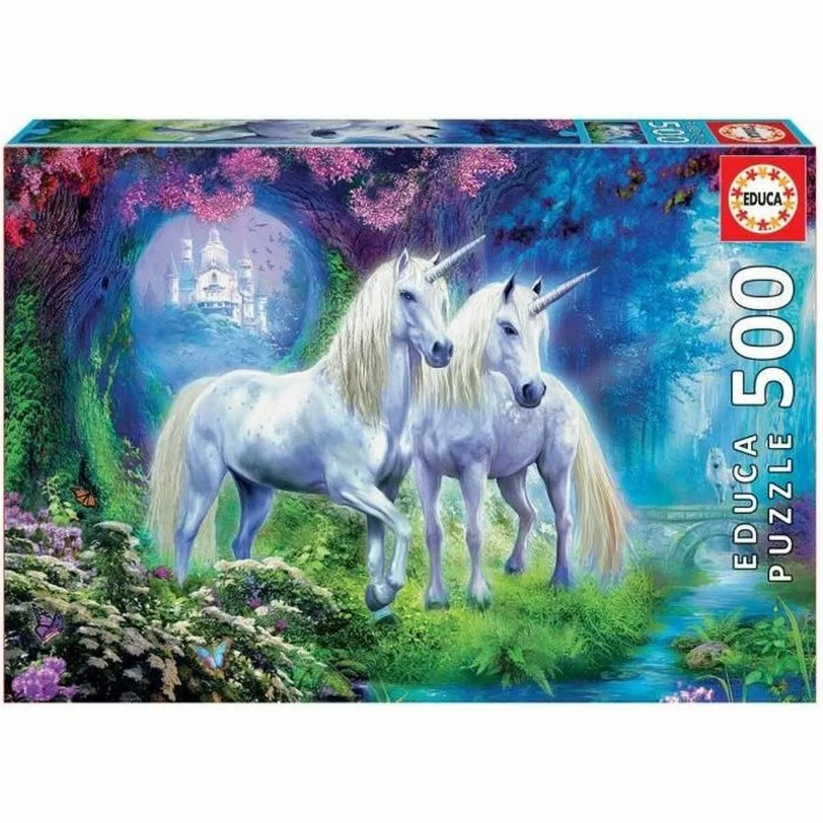 Puzzle Educa Unicorns In The Forest 500 Pezzi 34 x 48 cm