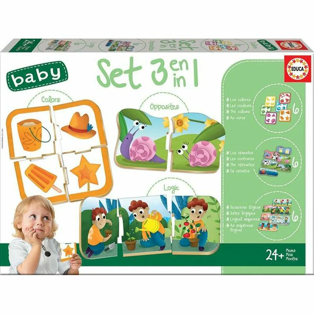 Puzzle Educa 3 in 1 Multicolore