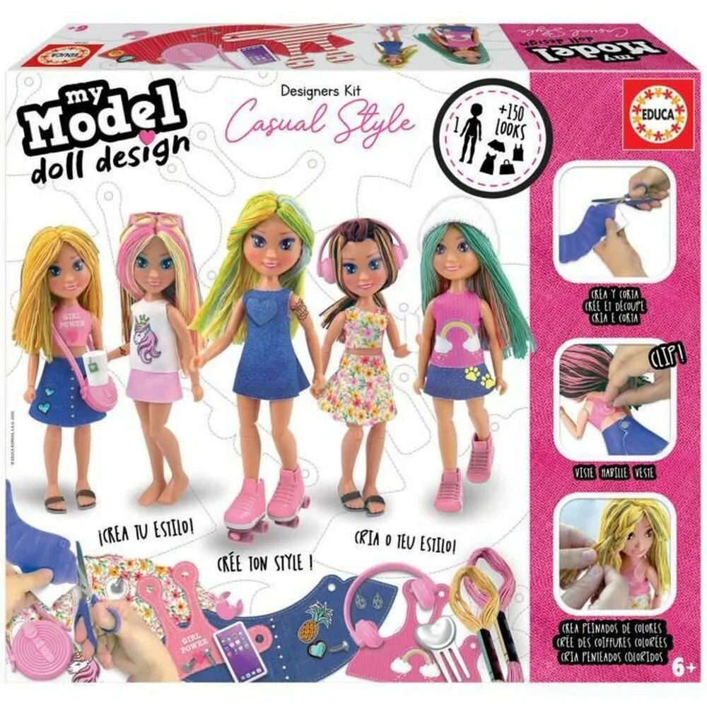 Gioco Educativo Educa My Model Doll Design Casual Multicolore (1 Pezzi)