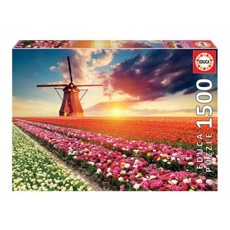 Puzzle Educa Fields of Tulips 18465 1500 Pezzi