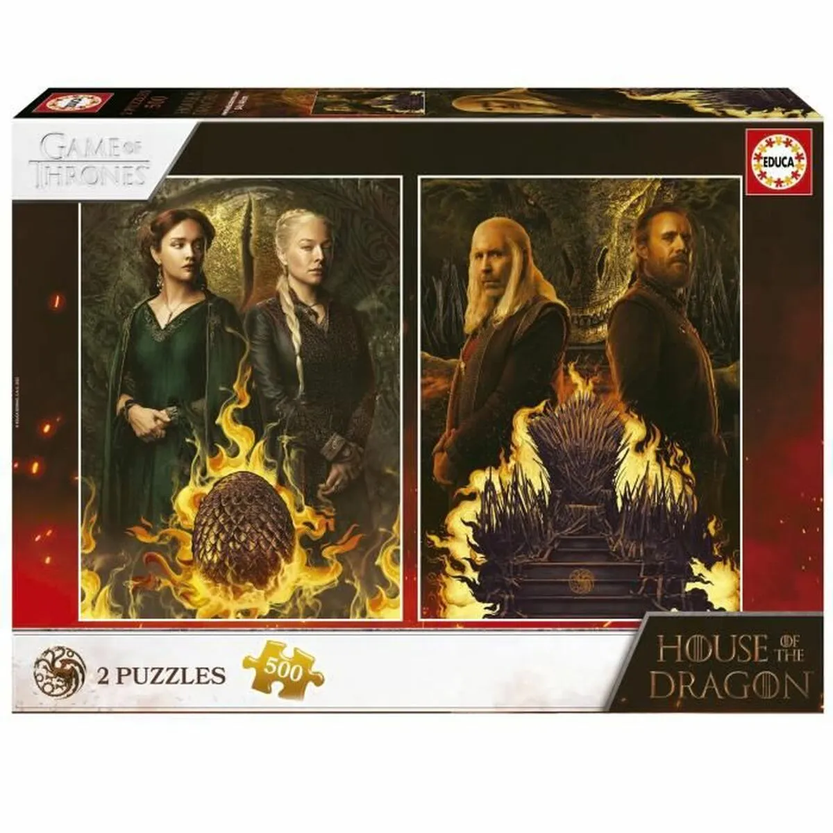 Puzzle Educa House of The Dragon 500 Pezzi Puzzle x 2