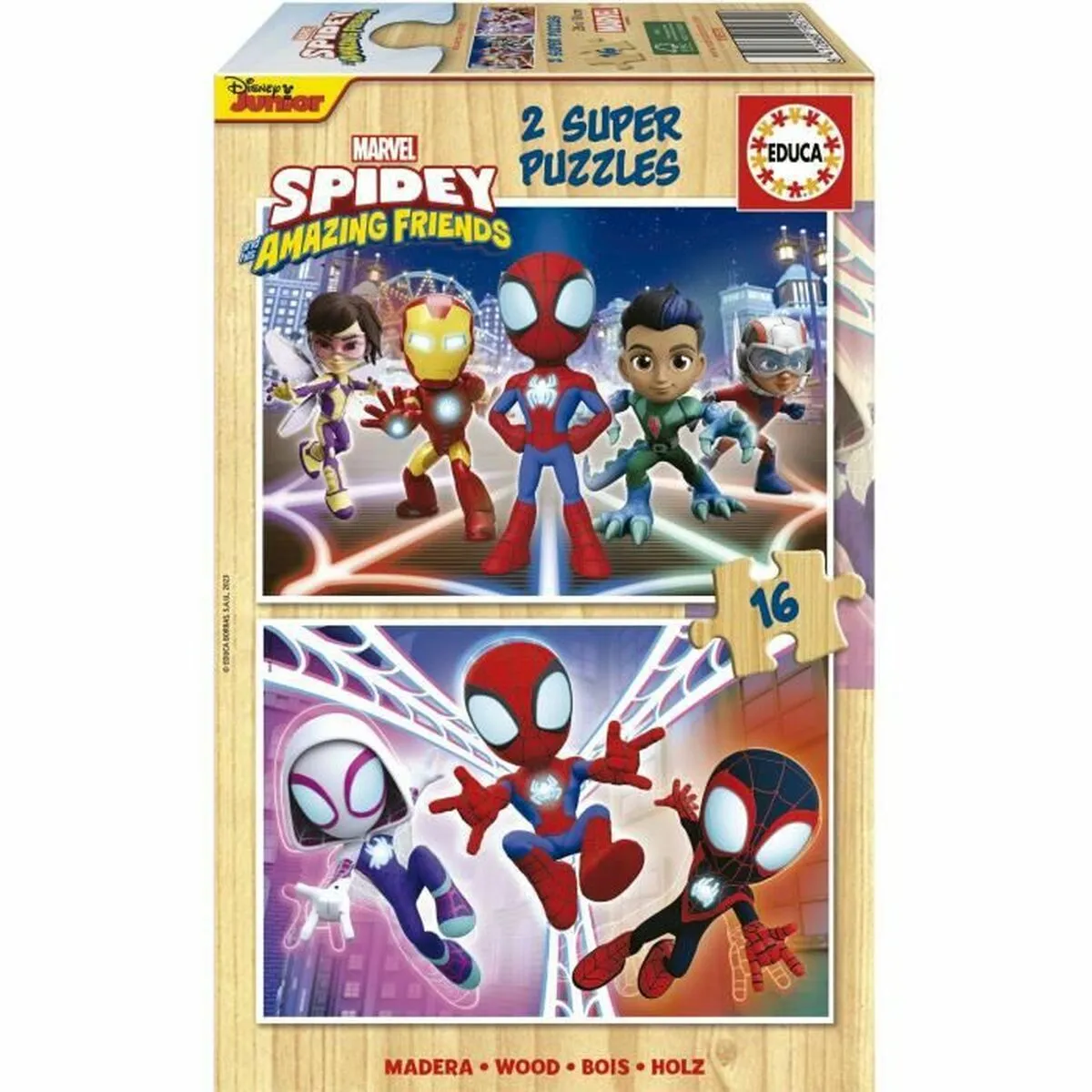 Set di 2 Puzzle Spidey & His Amazing Friends 16 Pezzi Duo