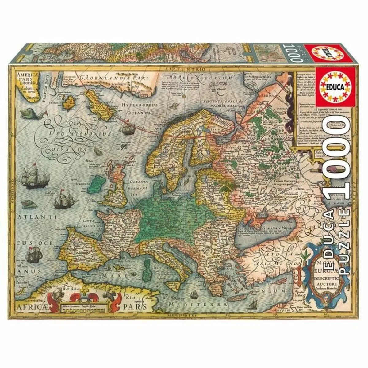 Puzzle Educa 1000 Pezzi Mappa