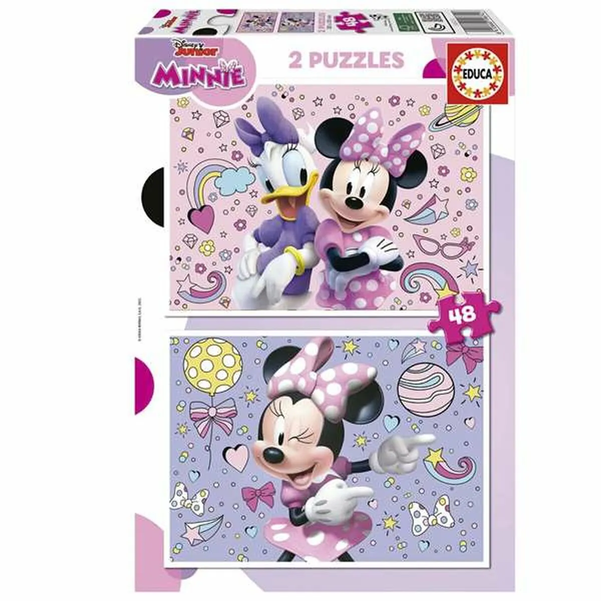 Set di 2 Puzzle Educa Minnie Mouse 48 Pezzi