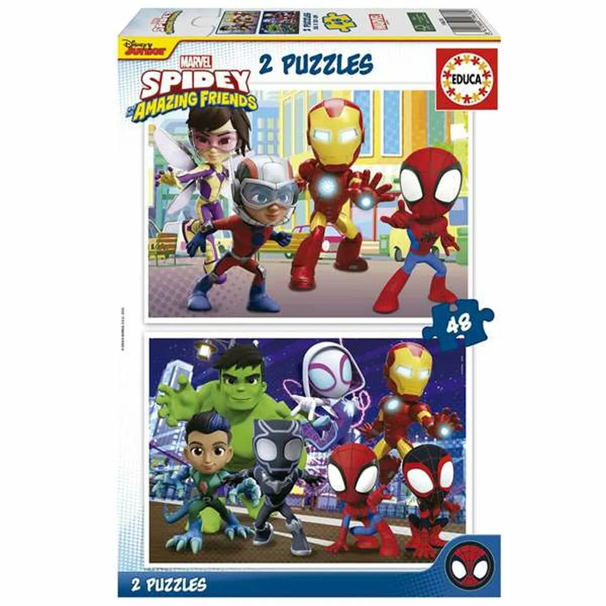 Set di 2 Puzzle Educa Spidey Amazing Friends