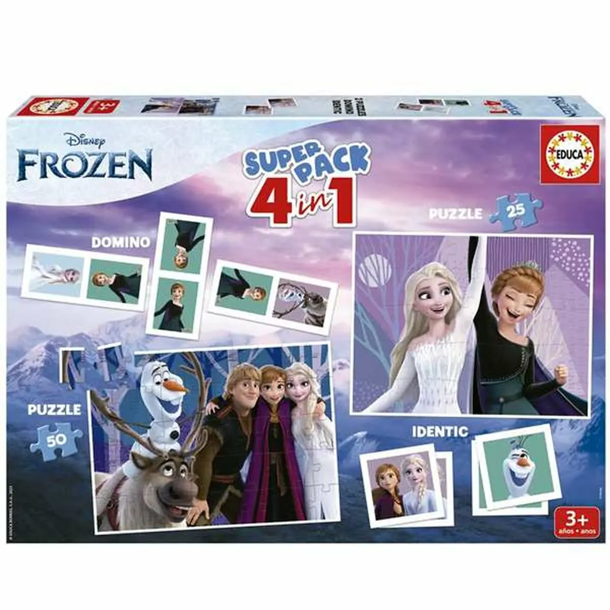 Set di Giochi di Abilità Frozen 4 in 1