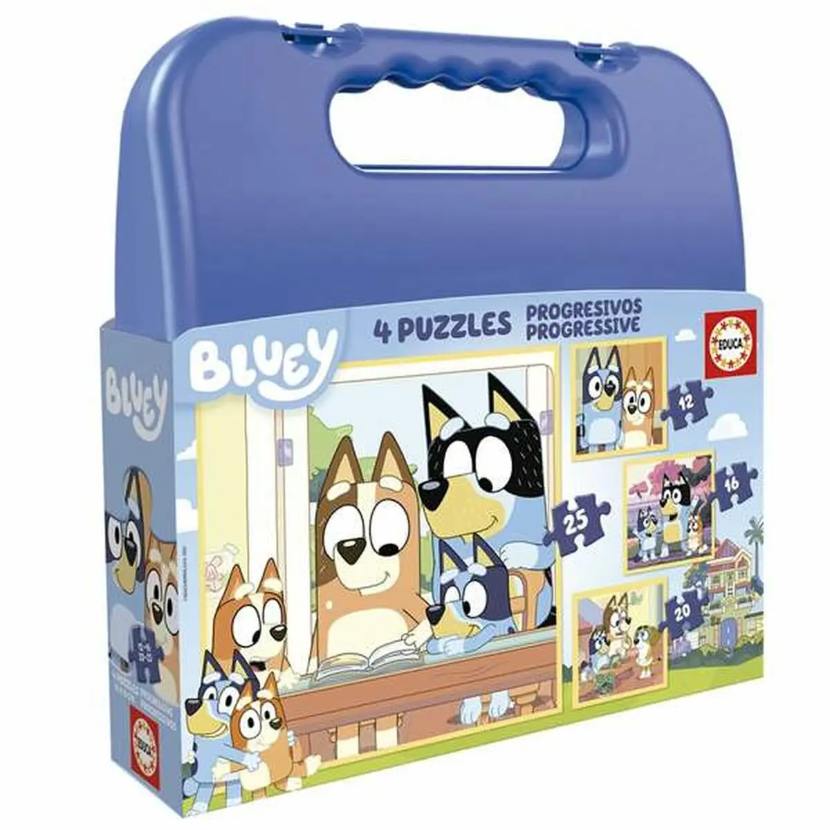 Set di 4 Puzzle Educa Bluey (1 Unità)