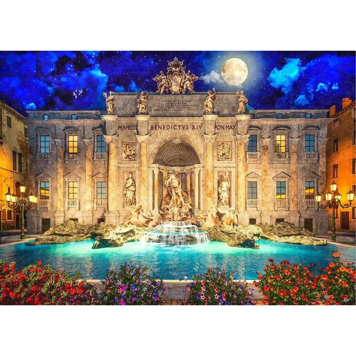 Puzzle Educa Fontana Di Trevi  1000 Pezzi