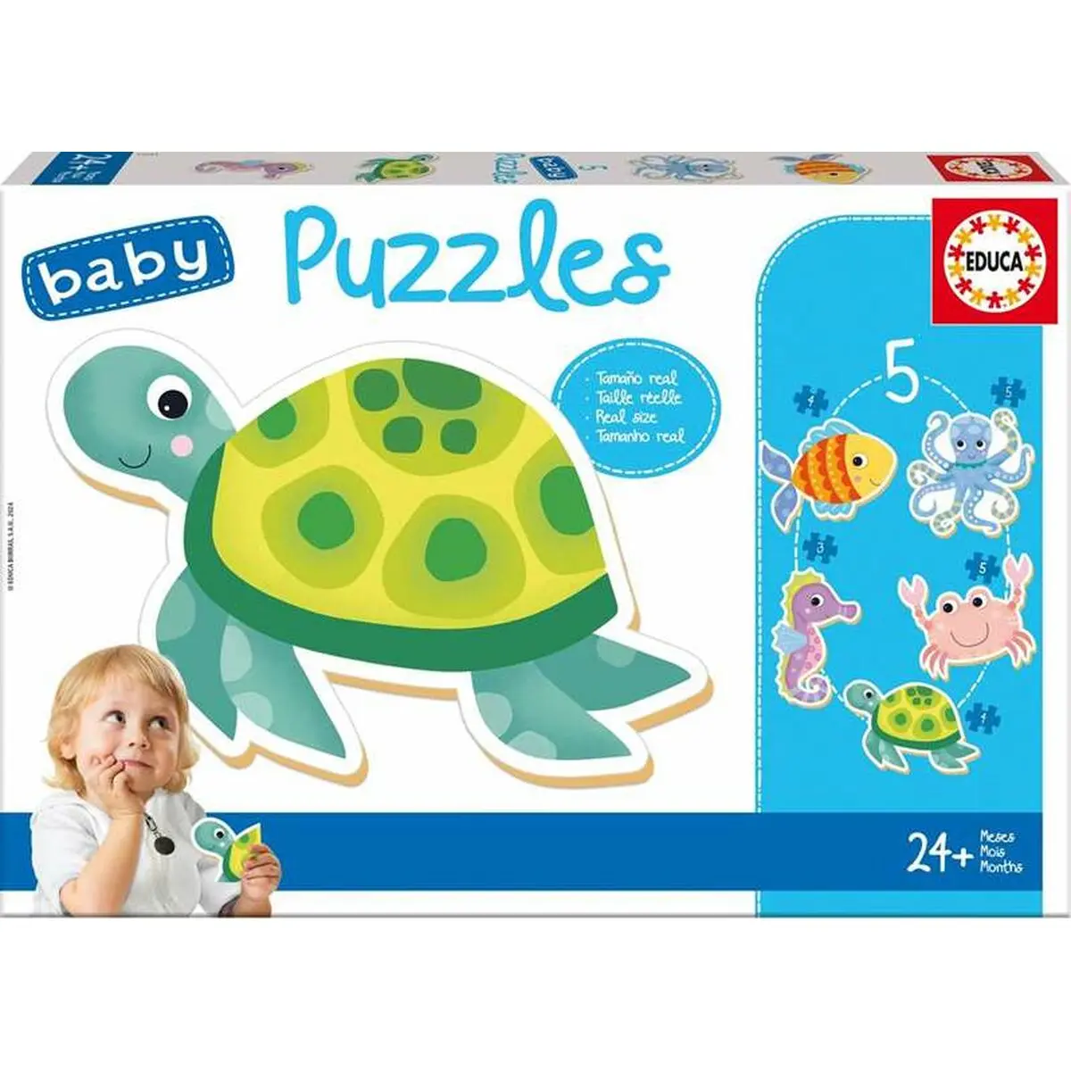 Set di 5 Puzzle Educa Per bambini Animali acquatici