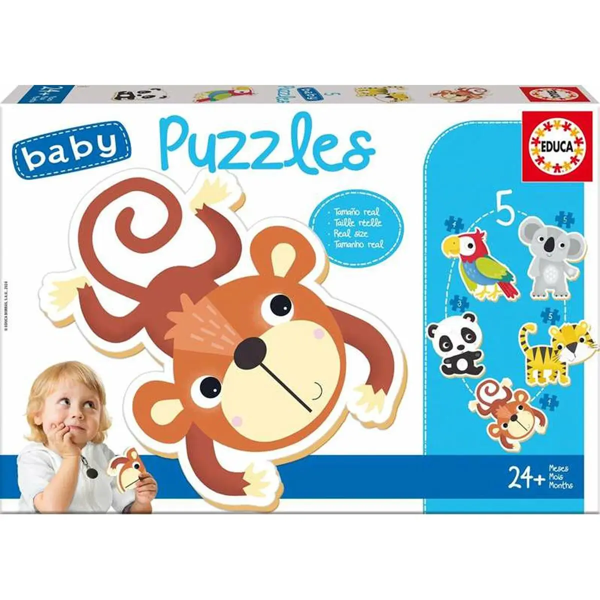 Set di 5 Puzzle Educa Per bambini animali