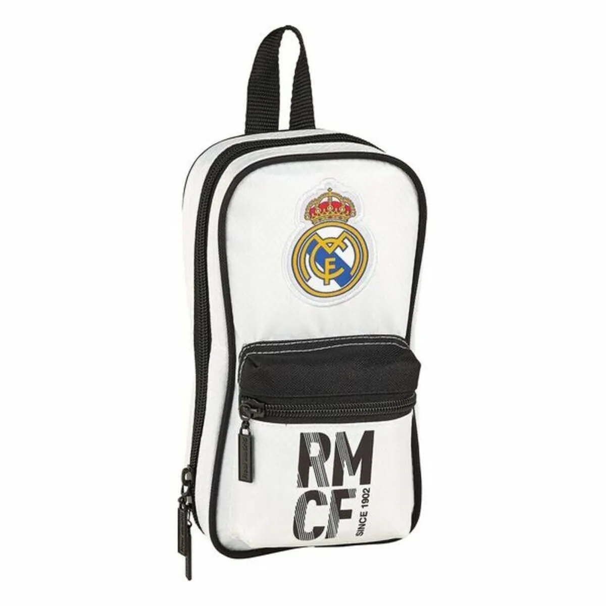 Astuccio Zaino Real Madrid C.F. Bianco Nero (33 Pezzi)