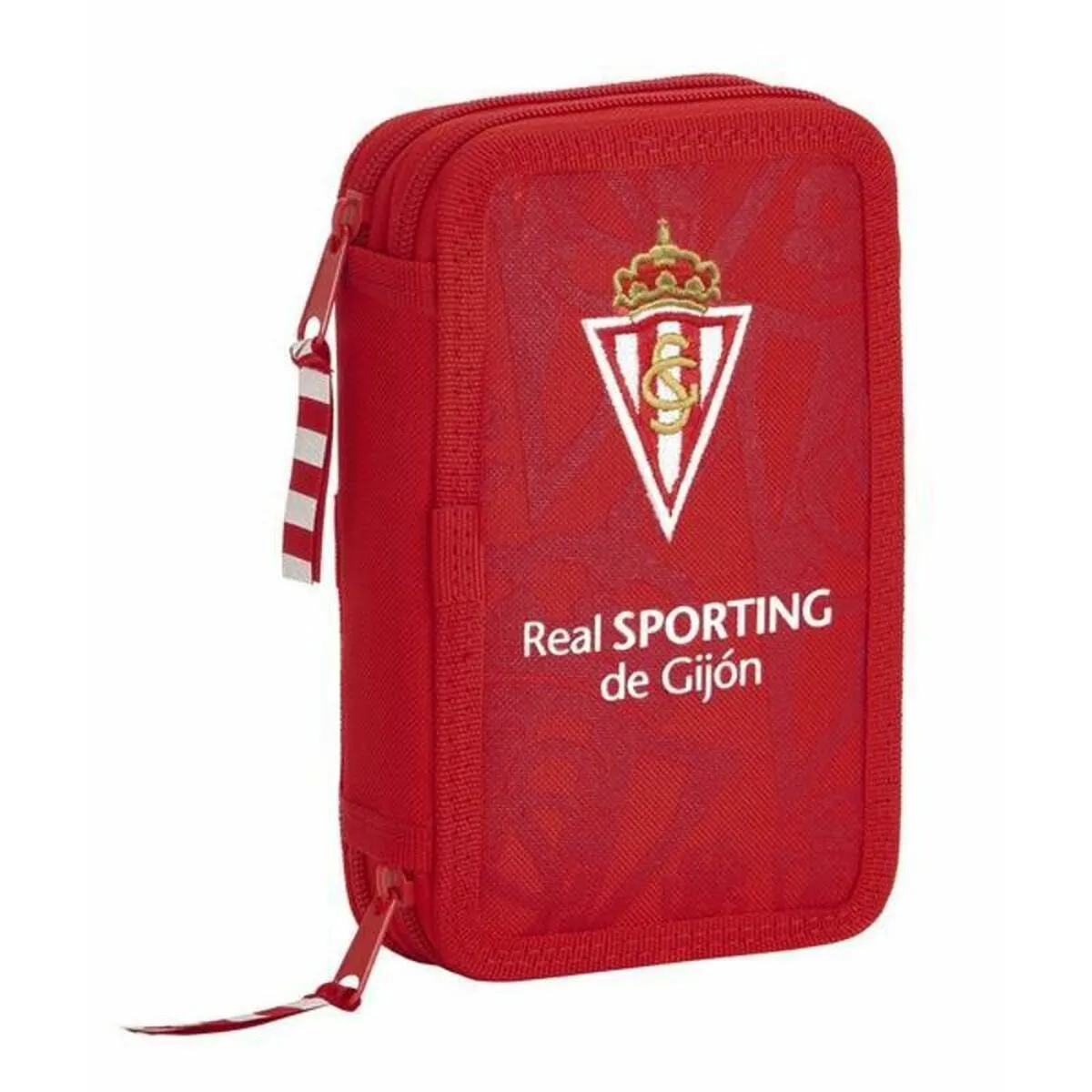 Astuccio Doppio Real Sporting de Gijón Rosso Sportivo 28 Pezzi 12.5 x 19.5 x 4 cm