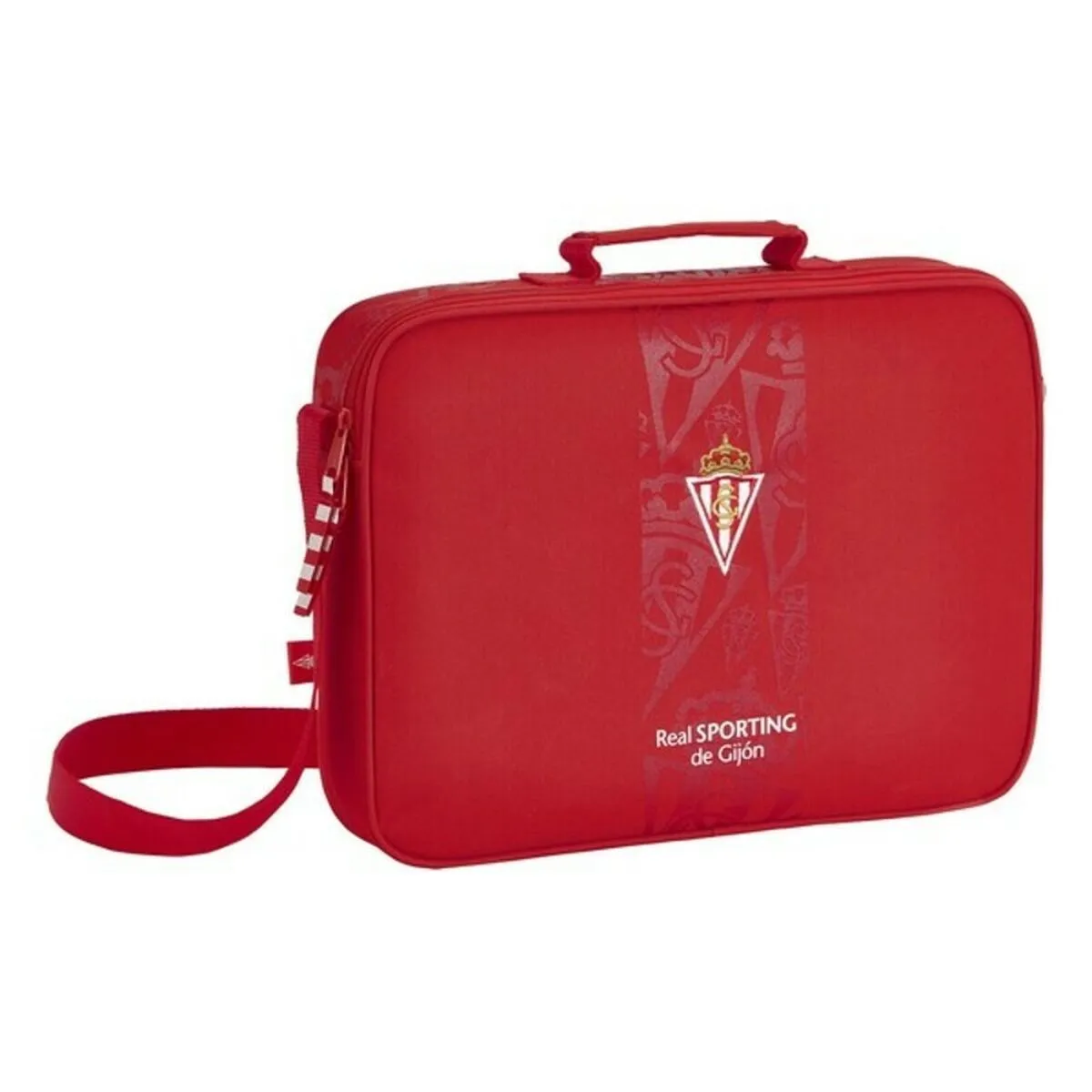 Borsa per la scuola Real Sporting de Gijón Rosso (38 x 28 x 6 cm)