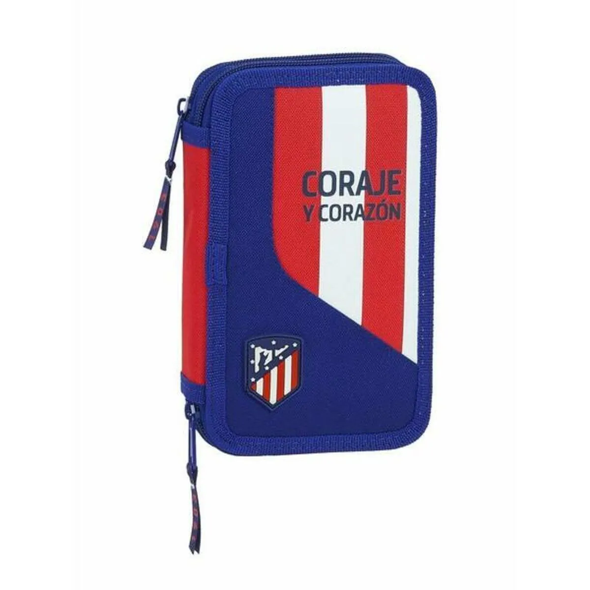 Astuccio Doppio Atlético Madrid Azzurro Rojo/Blanco Sportivo 28 Pezzi 12.5 x 19.5 x 4 cm