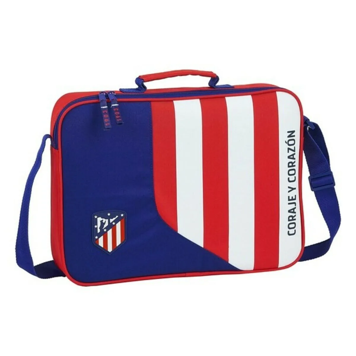 Borsa per la scuola Atlético Madrid Neptuno Azzurro Rosso Bianco (38 x 28 x 6 cm)