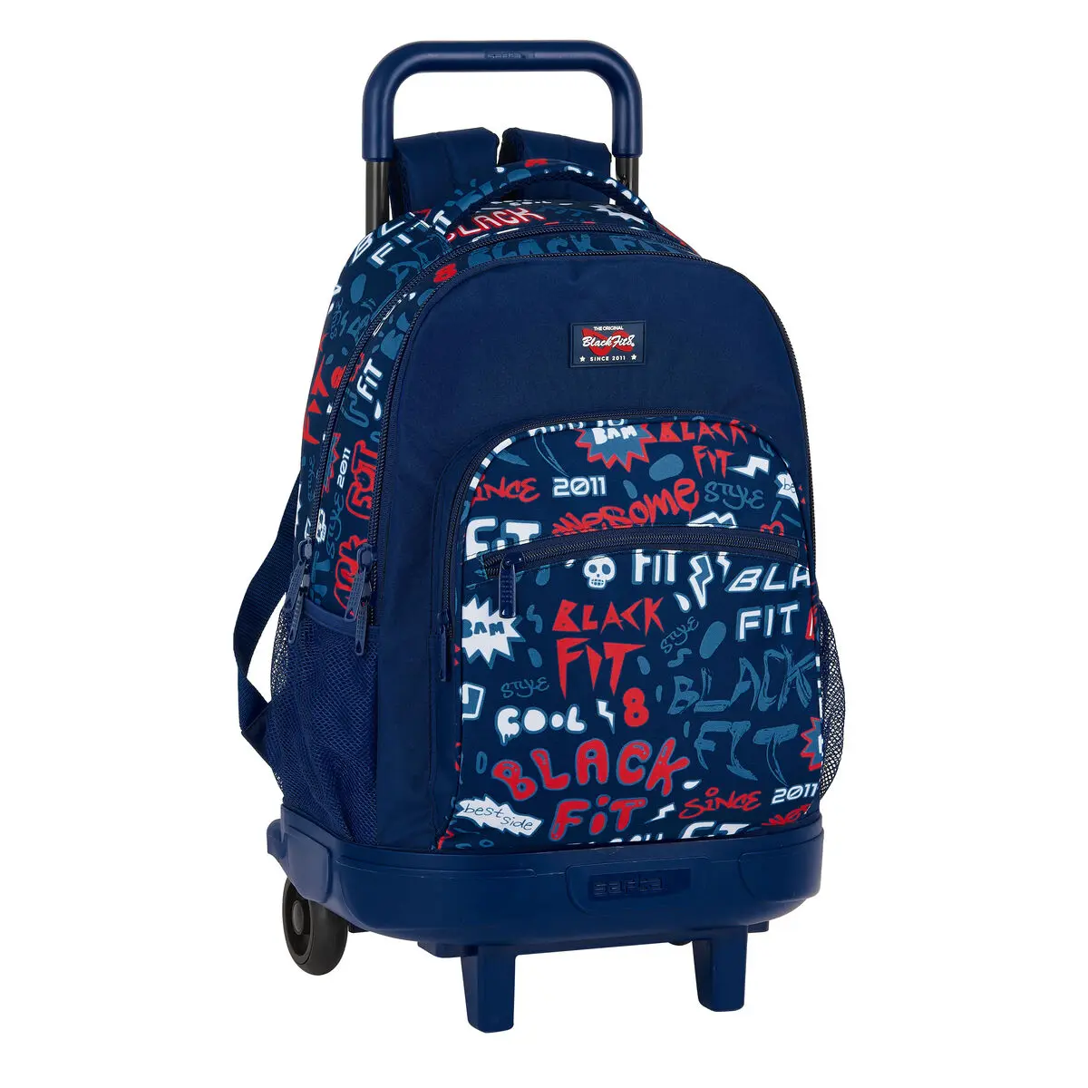 Trolley per la Scuola BlackFit8 Letters Blu Marino 33 x 45 x 22 cm