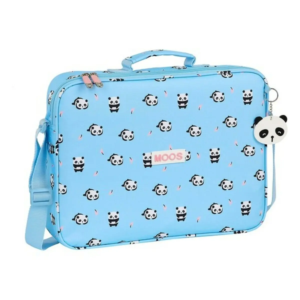 Borsa per la scuola Moos Panda Azzurro Chiaro (38 x 28 x 6 cm)