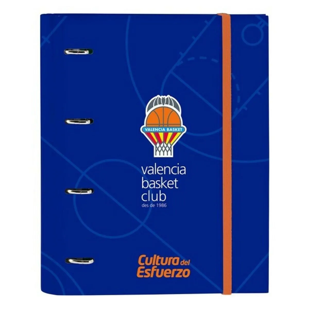 Raccoglitore ad anelli Valencia Basket M666 Azzurro Arancio (27 x 32 x 3.5 cm)