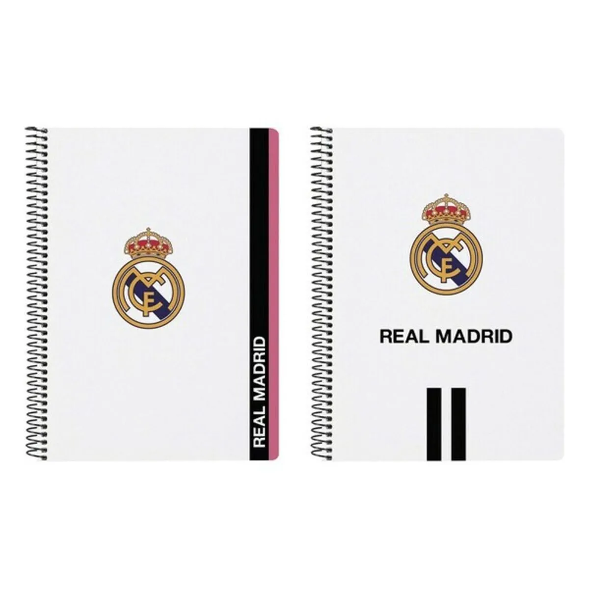 Quaderno con Anelli Real Madrid C.F. 512054065 Nero Bianco A5